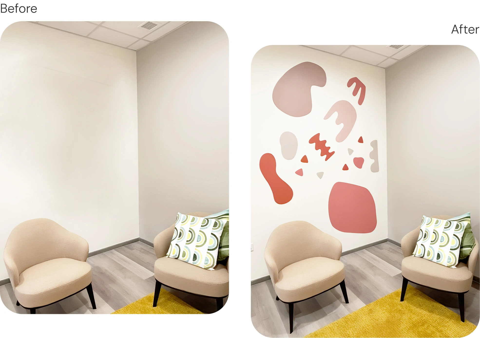 Living Room Condition After Installing Wall Decal